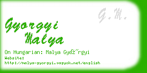 gyorgyi malya business card